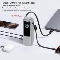 Silic ive Coque pour Anker Zolo Power Bank 25000mAh, Coque de sécurité pour chargeur portable 165W avec design antichoc (Noir)