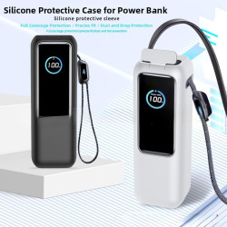 Silic ive Coque pour Anker Zolo Power Bank 25000mAh, Coque de sécurité pour chargeur portable 165W avec design antichoc (Transpa