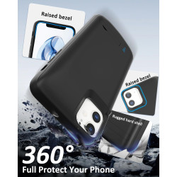 Coque batterie pour iPhone 11 (6,1", 6 800 mAh), fine et rechargeable, charge rapide, coque de protection portable avec batterie