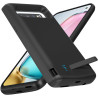 Coque de protection pour Samsung Galaxy S10 - 6000 mAh - Fin et rechargeable - Étui de chargement de batterie de secours - Coque
