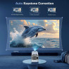 [app intégrée] vidéoprojecteur 4k 1080p, mini projecteur portable wifi 6 et bleutooth 5.4, projecteur full hd 1080p auto keyston