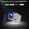 [app intégrée] vidéoprojecteur 4k 1080p, mini projecteur portable wifi 6 et bleutooth 5.4, projecteur full hd 1080p auto keyston