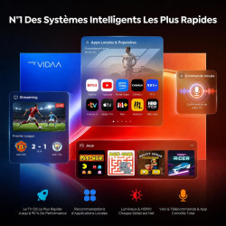 Videoprojecteur 4k【vidaa os | 2000 ansi | dolby audio 40w】 toptro retroprojecteur 4k supporté, auto focus/keystone, contrôle voc