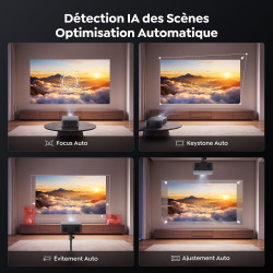 Videoprojecteur 4k【vidaa os | 2000 ansi | dolby audio 40w】 toptro retroprojecteur 4k supporté, auto focus/keystone, contrôle voc
