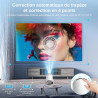 Salange mini projecteur compatible 4k, videoprojecteur intelligent android 14 wifi6 et bleutooth 5.4, pico projecteur portable a