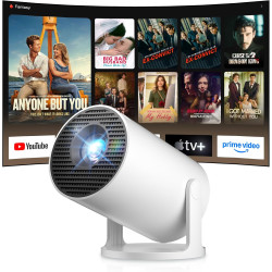 Salange 2026 mini vidéoprojecteur 4k supportée android 14, smart projecteur vidéo portable, avec wifi 6 et bleutooth auto keysto