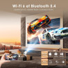 Salange 2026 mini vidéoprojecteur 4k supportée android 14, smart projecteur vidéo portable, avec wifi 6 et bleutooth auto keysto