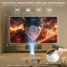Salange 2026 mini vidéoprojecteur 4k supportée android 14, smart projecteur vidéo portable, avec wifi 6 et bleutooth auto keysto