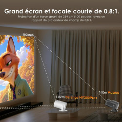 Salange 2026 mini vidéoprojecteur 4k supportée android 14, smart projecteur vidéo portable, avec wifi 6 et bleutooth auto keysto