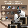Salange 2026 mini vidéoprojecteur 4k supportée android 14, smart projecteur vidéo portable, avec wifi 6 et bleutooth auto keysto