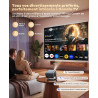 Vidéoprojecteur 4k【google tv/36w speaker/1300 ansi】 rétroprojecteur home cinéma 4k auto focus/keystone rotatif 360°, courte foca