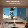 [app intégrée] mini projecteur portable wifi 6 et bleutooth 5.4, 480 ansi lumens, vidéoprojecteur 1080p et décodage 4k, projecte