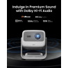 JMGO New N1S 4K Mini Videoprojecteur, Triple Laser, 1700 ISO Lumens, Gimbal Instantané Autofocus, GTV, Netflix, 110% BT.2020, HD