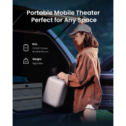 JMGO New N1S 4K Mini Videoprojecteur, Triple Laser, 1700 ISO Lumens, Gimbal Instantané Autofocus, GTV, Netflix, 110% BT.2020, HD