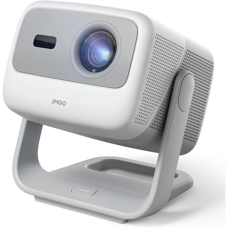 JMGO N1S 4K Mini Videoprojecteur, Triple Laser, 1100 ISO Lumens, Gimbal Instantané Autofocus, Google TV, Netflix, 110% BT.2020, 