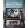 JMGO N1S 4K Mini Videoprojecteur, Triple Laser, 1100 ISO Lumens, Gimbal Instantané Autofocus, Google TV, Netflix, 110% BT.2020, 
