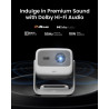 JMGO N1S 4K Mini Videoprojecteur, Triple Laser, 1100 ISO Lumens, Gimbal Instantané Autofocus, Google TV, Netflix, 110% BT.2020, 