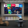 2026 dernier videoprojecteur intelligent, android 14, projecteur 1080p supporte 4k, wifi 6 bleutooth 5.2, 240 ansi, correction t