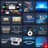Nouveau videoprojecteur google tv 2026 avec applications intégrées, résolution native 1080p et 4k compatible, wi-fi 6 et bleutoo