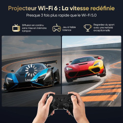 Nouveau videoprojecteur google tv 2026 avec applications intégrées, résolution native 1080p et 4k compatible, wi-fi 6 et bleutoo