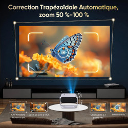 Nouveau videoprojecteur google tv 2026 avec applications intégrées, résolution native 1080p et 4k compatible, wi-fi 6 et bleutoo