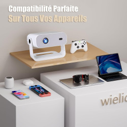Nouveau videoprojecteur google tv 2026 avec applications intégrées, résolution native 1080p et 4k compatible, wi-fi 6 et bleutoo