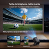 Videoprojecteur【app intégrée & auto keystone】android 14, retroprojecteur portable courte focale wifi 6 bleutooth 5.4 avec rotati