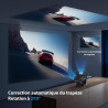 Videoprojecteur【app intégrée & auto keystone】android 14, retroprojecteur portable courte focale wifi 6 bleutooth 5.4 avec rotati