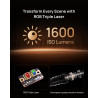 XGIMI Elfin Flip 4K Videoprojecteur Portable, RGB Triple Laser Home Cinéma | 1600 Lumens ISO, Compatible avec Google TV & Netfli