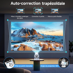 Vidéoprojecteur avec WiFi 6 et BT 5.4, Philoent Projecteur Video Apps intégrées & 2026 Upgraded, Retroprojecteur Supporte 4K/108