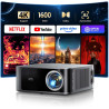 Vidéoprojecteur 4k【1600 ansi | compatible netflix | dolby 36w】toptro x9 rétroprojecteur 4k supporté fhd 1080p natif, auto focus/