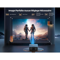 Vidéoprojecteur 4k【1600 ansi | compatible netflix | dolby 36w】toptro x9 rétroprojecteur 4k supporté fhd 1080p natif, auto focus/