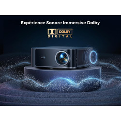 Vidéoprojecteur 4k【1600 ansi | compatible netflix | dolby 36w】toptro x9 rétroprojecteur 4k supporté fhd 1080p natif, auto focus/