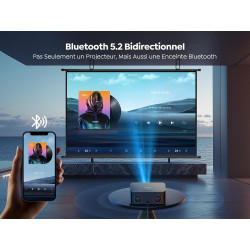 Vidéoprojecteur 4k【1600 ansi | compatible netflix | dolby 36w】toptro x9 rétroprojecteur 4k supporté fhd 1080p natif, auto focus/