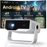 [2026 version améliorée] android 14 videoprojecteur 4k &1080p wifi et bleutooth focus électronique correction à 270 degrés retro