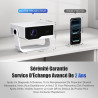 [2026 version améliorée] android 14 videoprojecteur 4k &1080p wifi et bleutooth focus électronique correction à 270 degrés retro