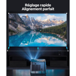 Magcubic videoprojecteur 4k【compatible with netflix】1080p supporte 600 ansi | projecteur auto focus & correction trapèze auto, w