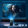 Vidéoprojecteur, upgraded 4k fhd mini projecteur avec wifi 6 bleutooth 5.4, correction trapézoïdale, portable projecteur avec an