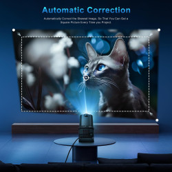 Vidéoprojecteur, upgraded 4k fhd mini projecteur avec wifi 6 bleutooth 5.4, correction trapézoïdale, portable projecteur avec an