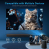 Vidéoprojecteur, upgraded 4k fhd mini projecteur avec wifi 6 bleutooth 5.4, correction trapézoïdale, portable projecteur avec an