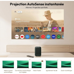Formovie videoprojecteur 4k,【focus électrique】 xming page one wifi bleutooth retroprojecteur, 30000 lux, projecteur video 1080p 