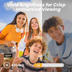 [licence netflix/son par jbl] yaber l2 pro projecteur avec wifi et bleutooth, projecteur natif 1080p 4k, mise au point automatiq