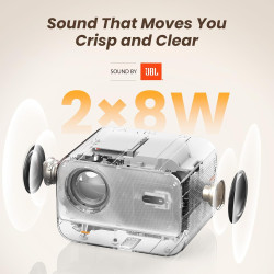 [licence netflix/son par jbl] yaber l2 pro projecteur avec wifi et bleutooth, projecteur natif 1080p 4k, mise au point automatiq