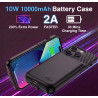Coque de batterie pour iPhone 13 Pro Max/14 Pro Max/12 Pro Max/14Plus, étui de charge portable de voyage ultra fin, mise à nivea