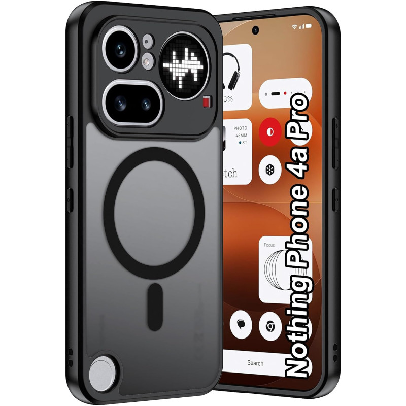 Coque pour Nothing Phone 4a Pro avec Aimant Intégré, Protection Anti-Choc et Anti-Rayure, Design Antidérapant - Housse Magnétiqu