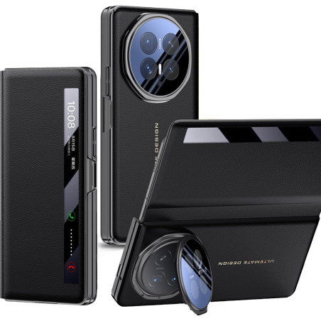 Coque pour Honor Magic V6, Étui Flip en Cuir Premium avec Fenêtre Intelligente, Réveil/Veille Auto, Fonction Support, Protection