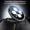 Coque pour Honor Magic V6, Étui Flip en Cuir Premium avec Fenêtre Intelligente, Réveil/Veille Auto, Fonction Support, Protection
