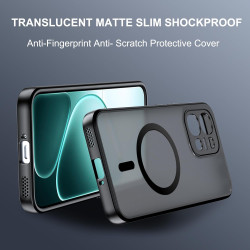 Coque pour Oppo A6 Pro 5G avec Aimant Intégré, Protection Anti-Choc et Anti-Rayure, Design Antidérapant - Housse Magnétique pour