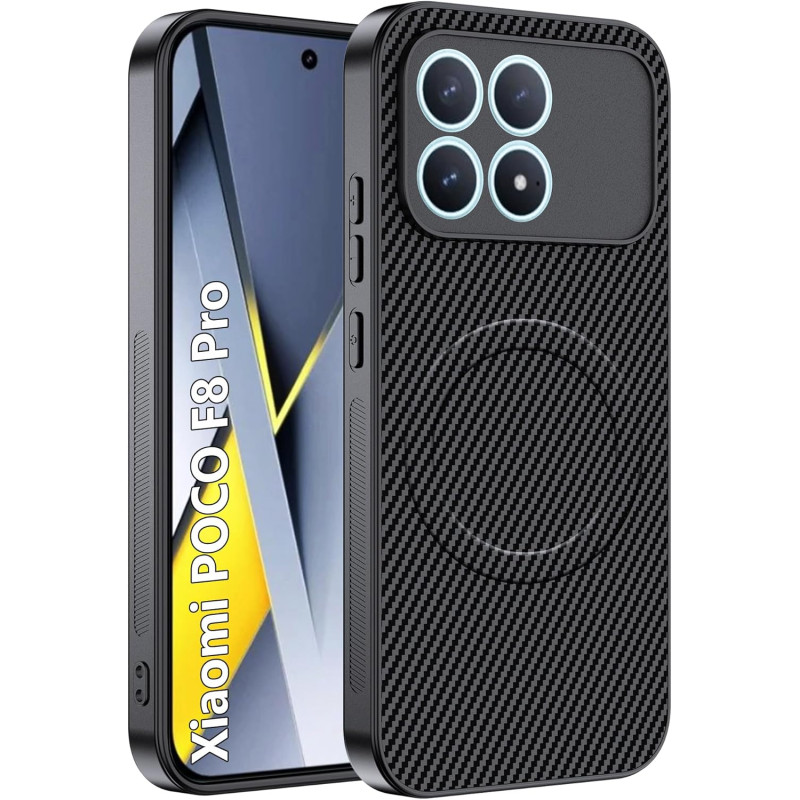 Coque pour Xiaomi POCO F8 Pro avec Aimant Intégré, Protection Anti-Choc et Anti-Rayure, Design Antidérapant - Housse Magnétique 