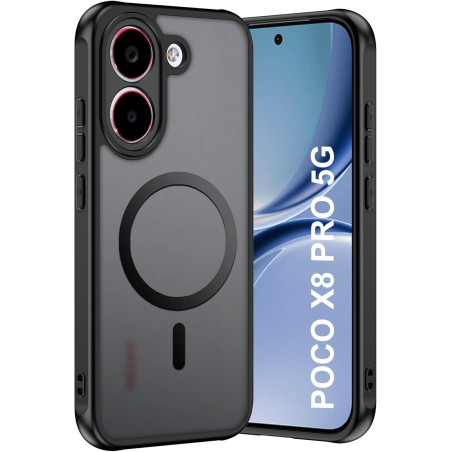 Coque pour Xiaomi POCO X8 Pro 5G avec Aimant Intégré, Protection Anti-Choc et Anti-Rayure, Design Antidérapant - Housse Magnétiq